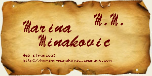Marina Minaković vizit kartica